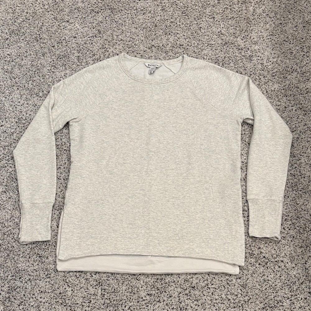 Athleta coaster lux, Light Gray Sweatshirt, size medium-tall